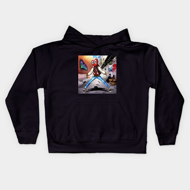 Spider-Boy Kids Hoodie by DavideRossini